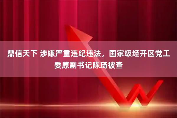 鼎信天下 涉嫌严重违纪违法，国家级经开区党工委原副书记陈琦被查