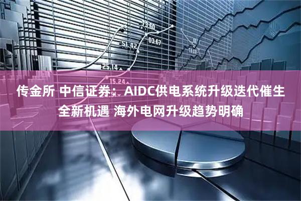 传金所 中信证券：AIDC供电系统升级迭代催生全新机遇 海外电网升级趋势明确